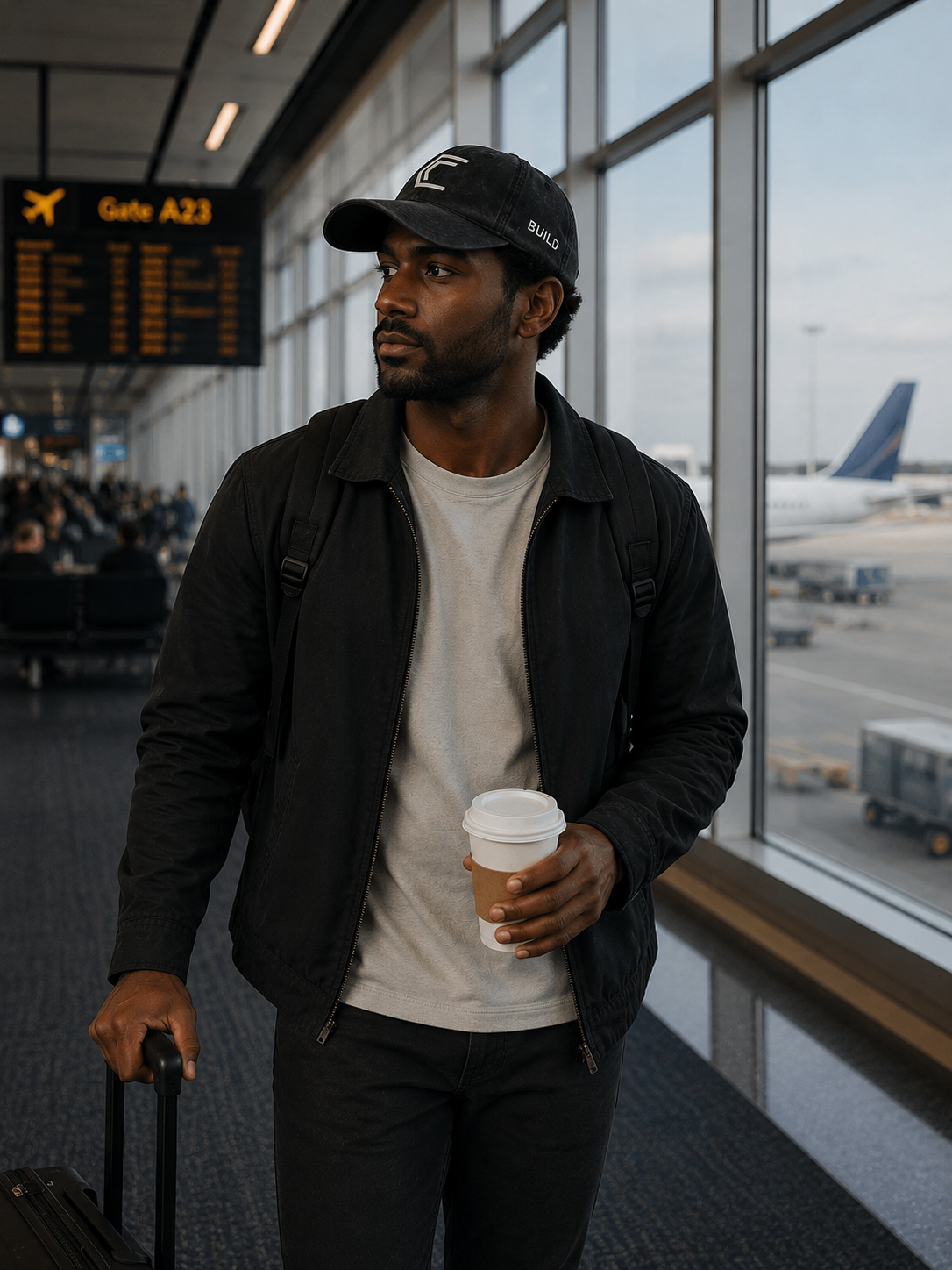 Developer wearing CompileBuilt cap